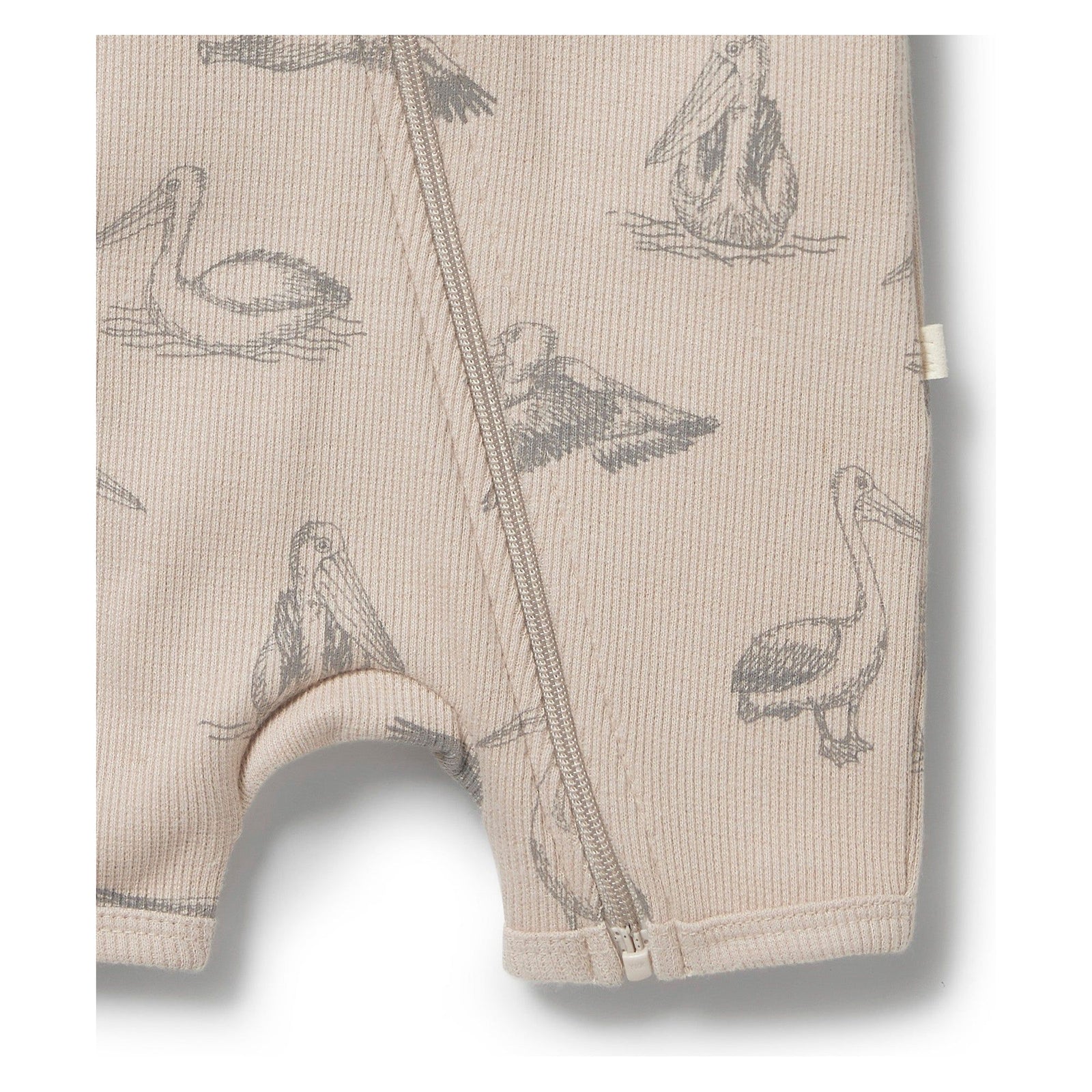 Organic Rib Boyleg Zipsuit- Little Pelican