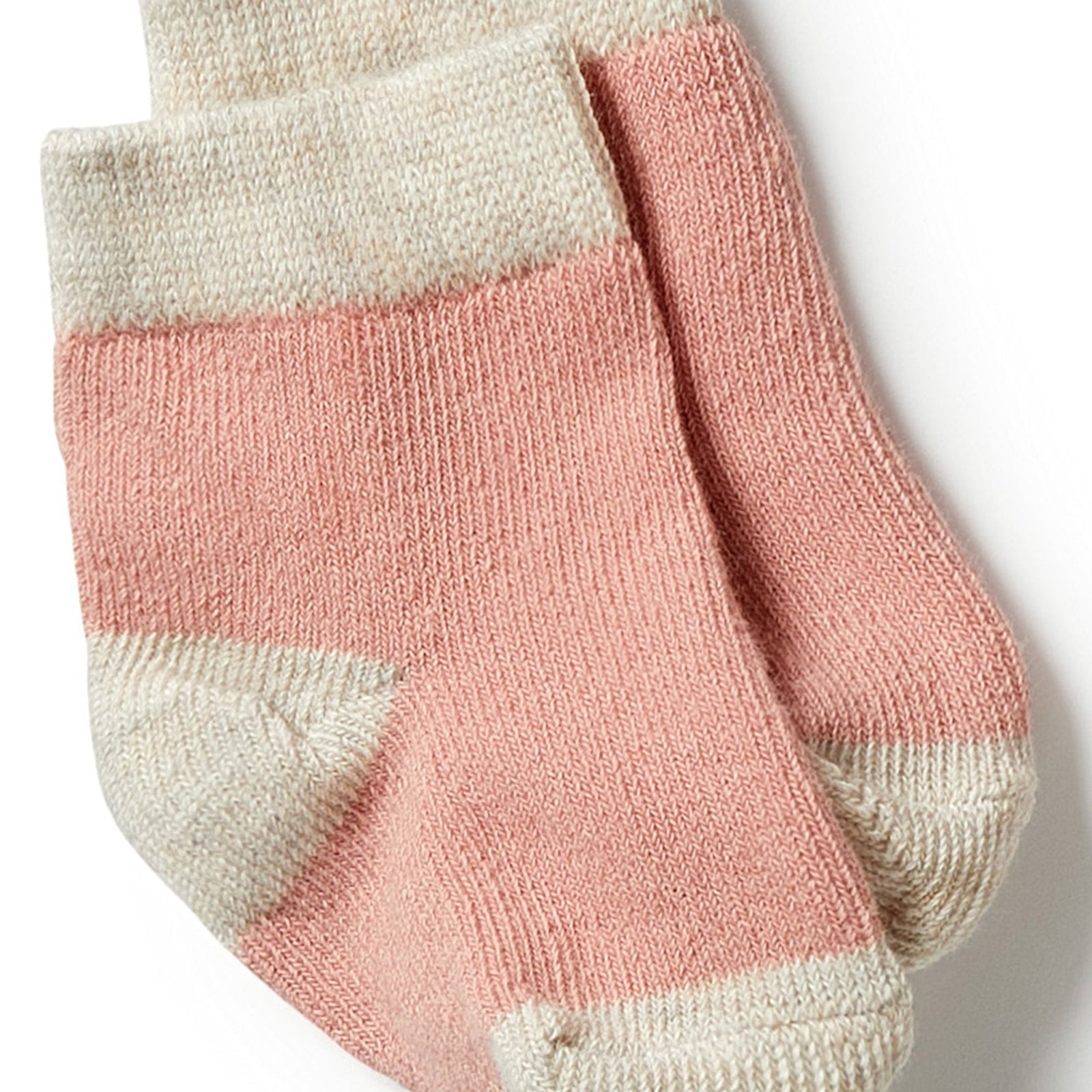 Organic 3 Pack Baby Socks - Peach / Shell / Oatmeal