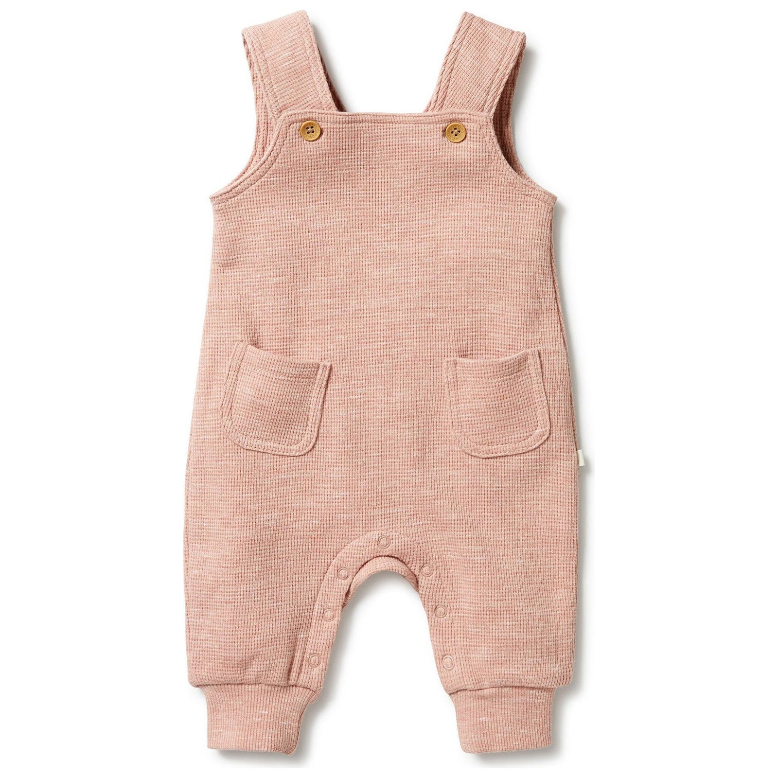 Peach - Organic Waffle Overall