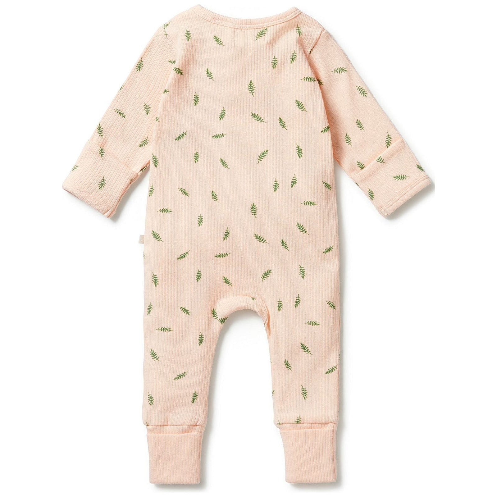 Falling Leaf - Organic Rib Zipsuit with Feet