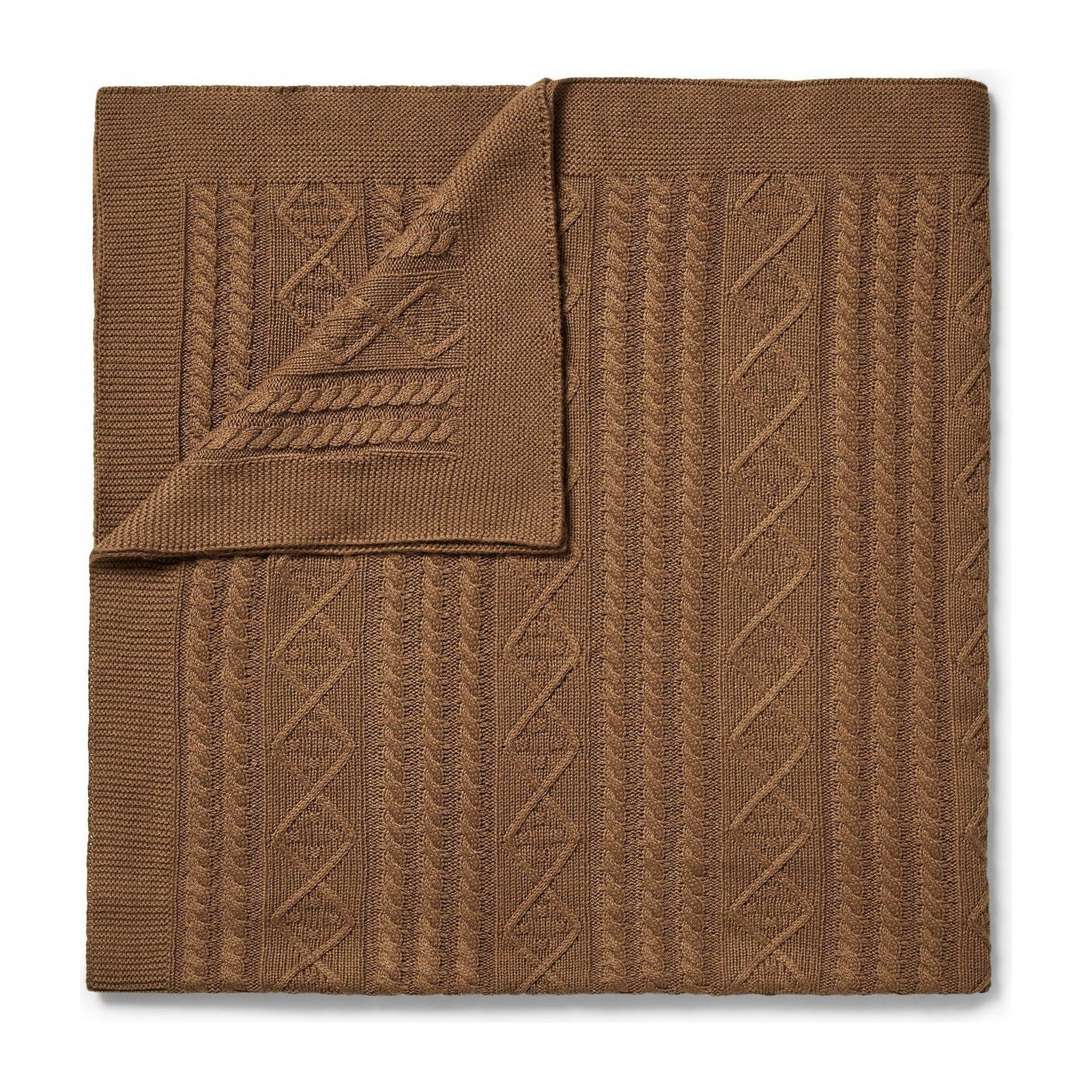 Knitted Cable Blanket - Dijon