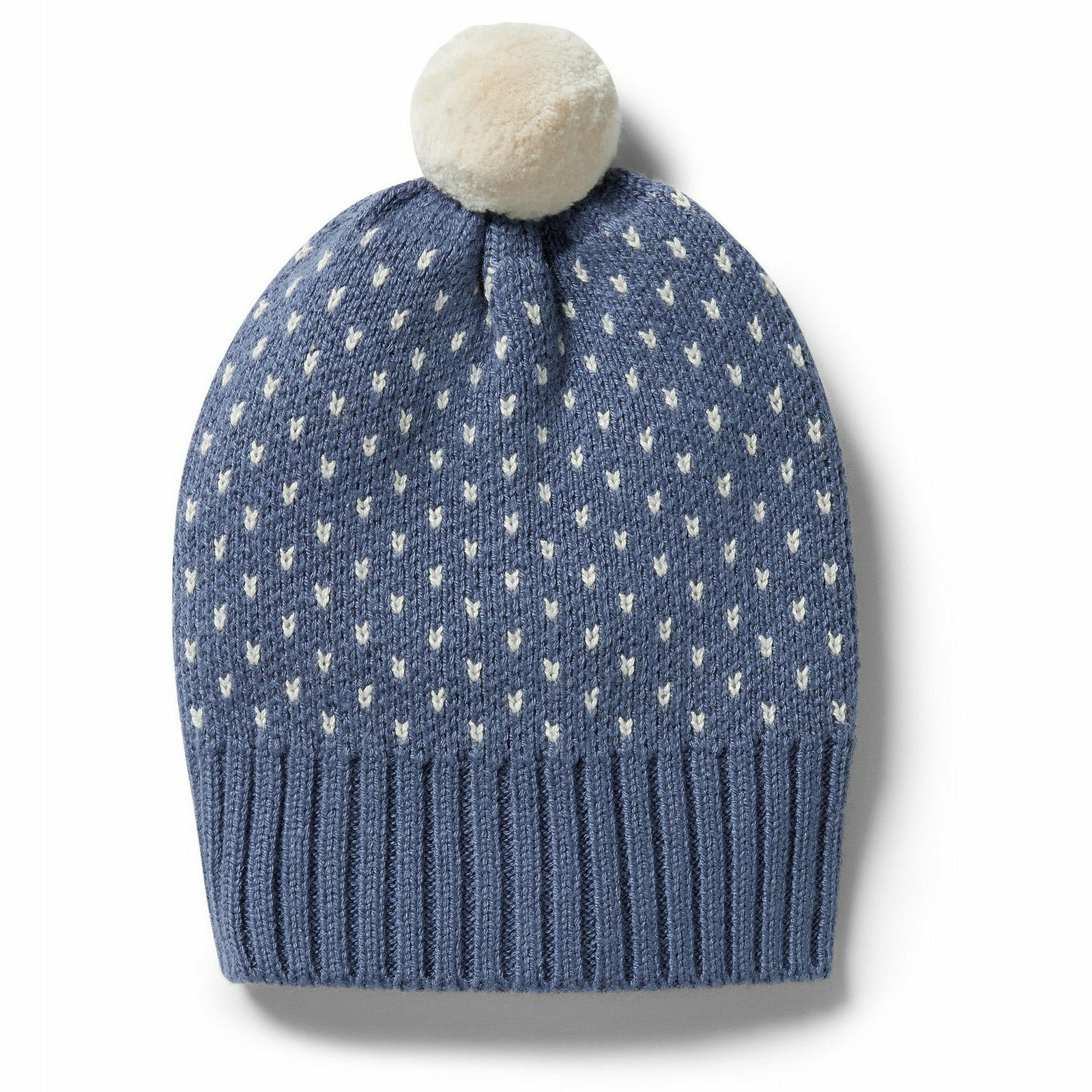 Knitted Fleck Hat - Blue Depths