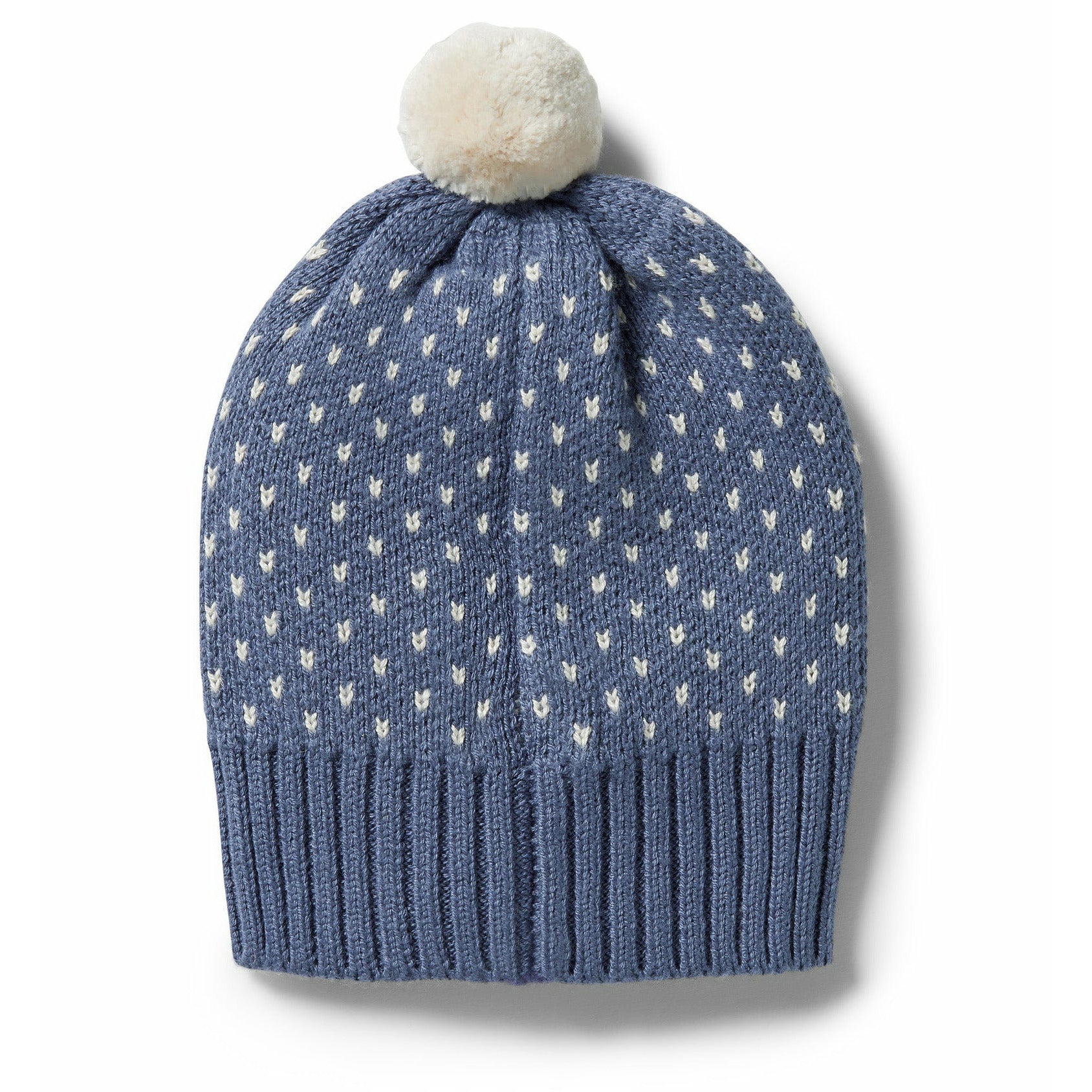 Knitted Fleck Hat - Blue Depths