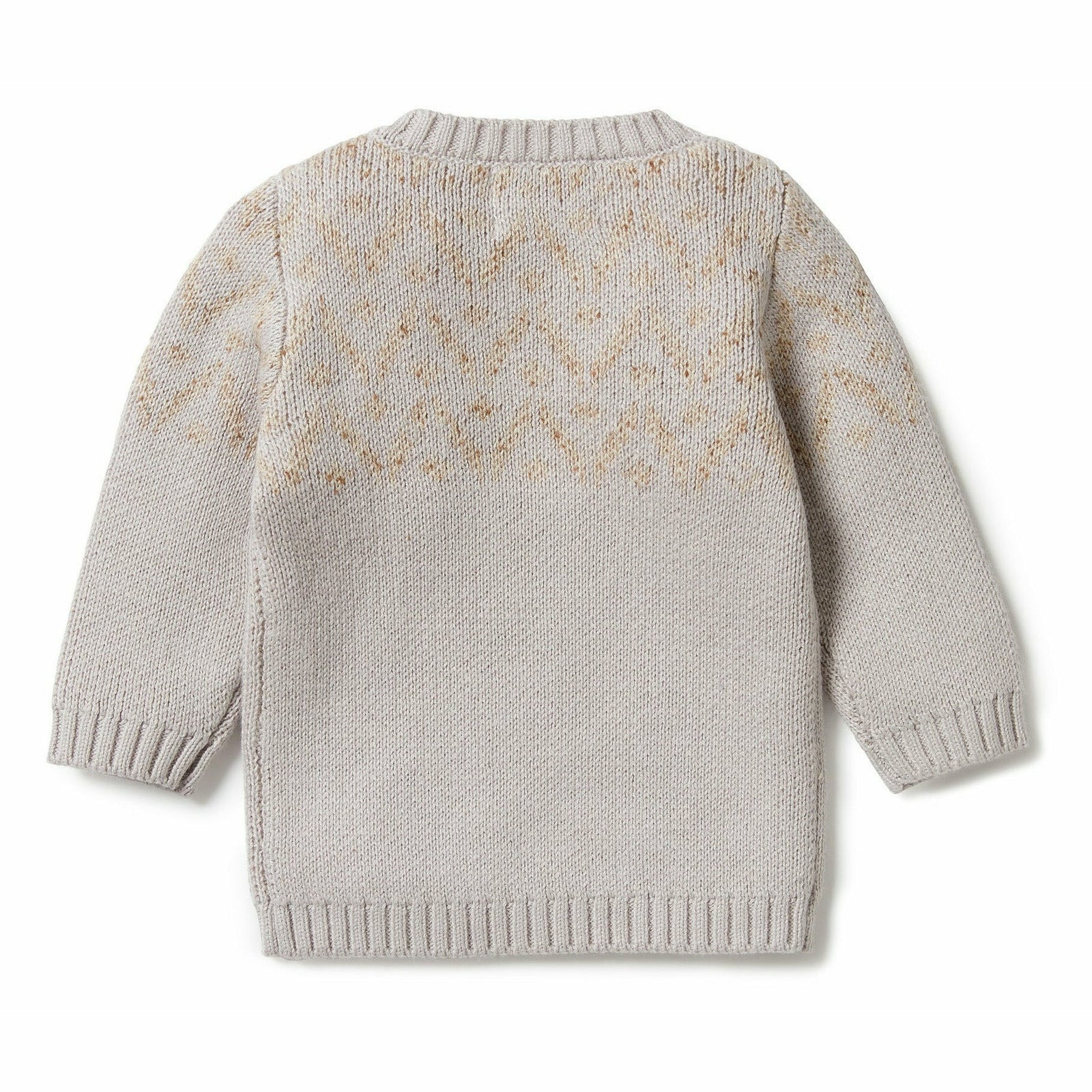 Knitted Fair Isle Jumper - Nimbus Cloud