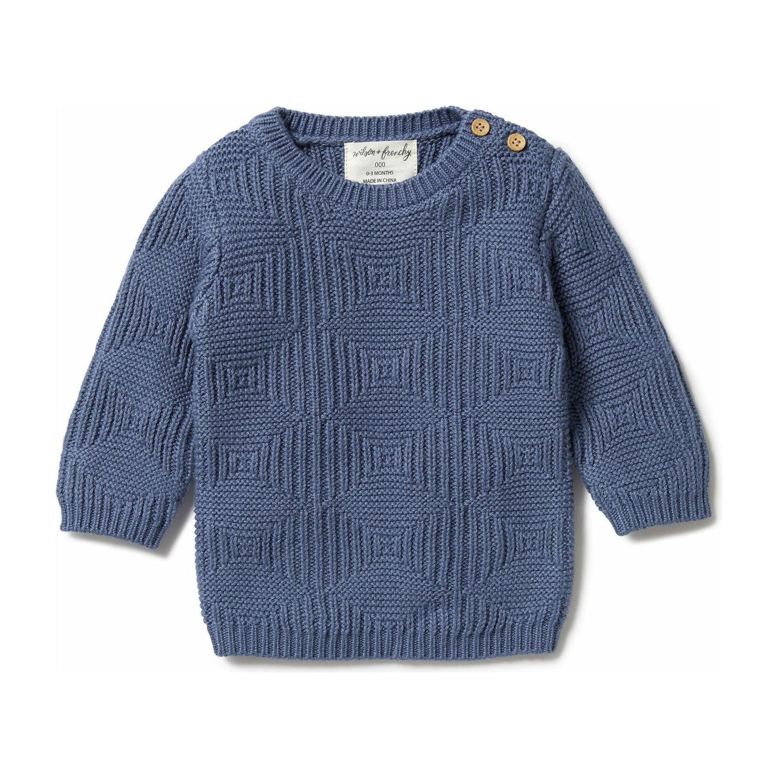 Knitted Jacquard Jumper - Blue Depths