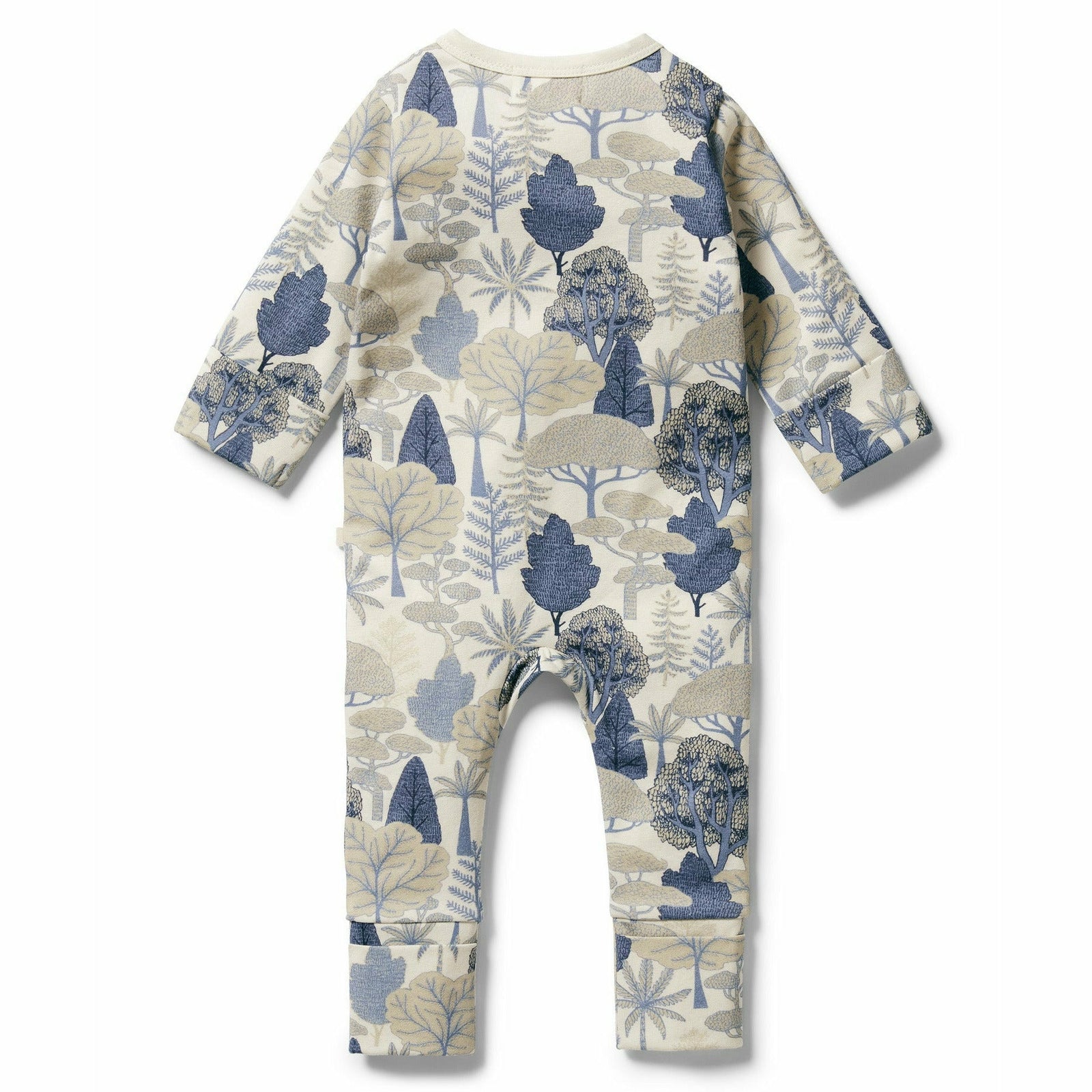 Organic Zipsuit with Feet - The Forest