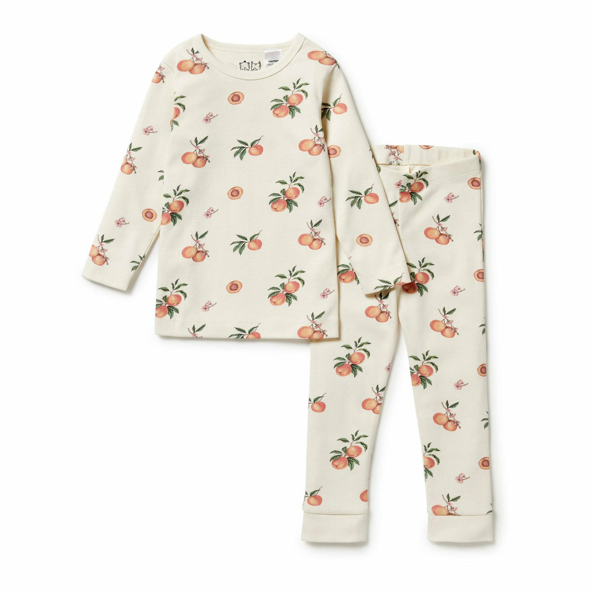 Organic Long Sleeve Pyjamas - So Peachy