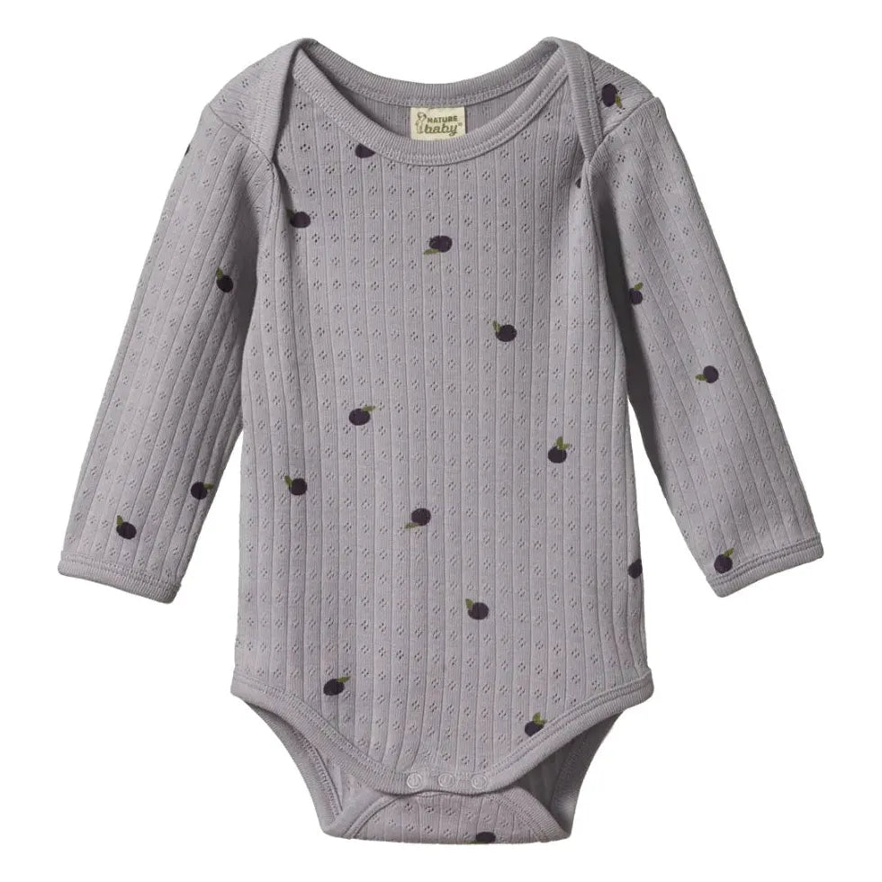 Bodysuit Pointelle - Doris Plum Print