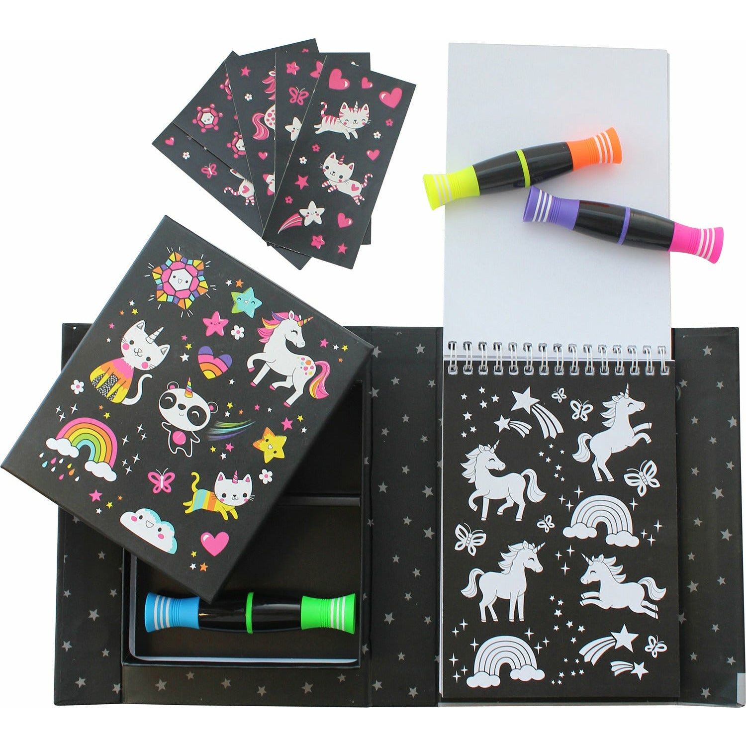 Neon Colouring Set - Unicorns and Friends
