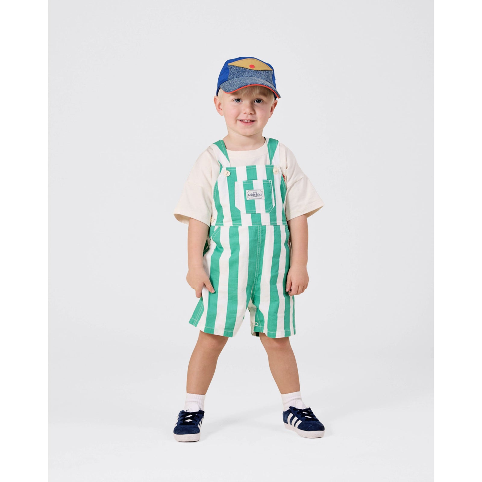 Colour Block Vintage Denim Cap