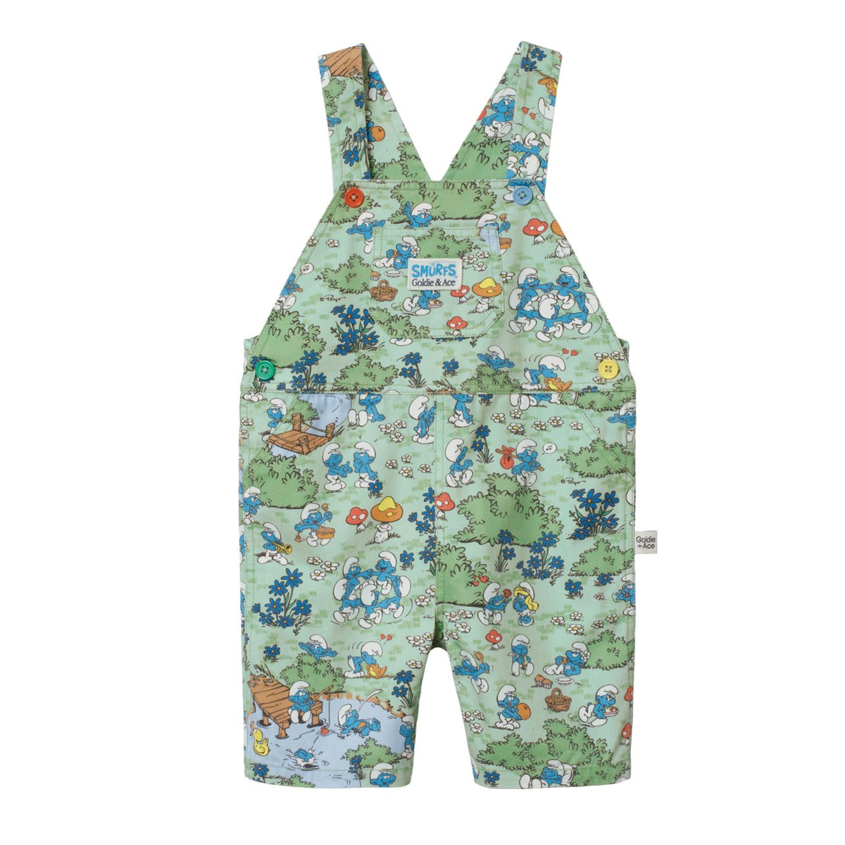 Goldie &amp; Ace x The Smurfs Village Print Burton Overall, product shot