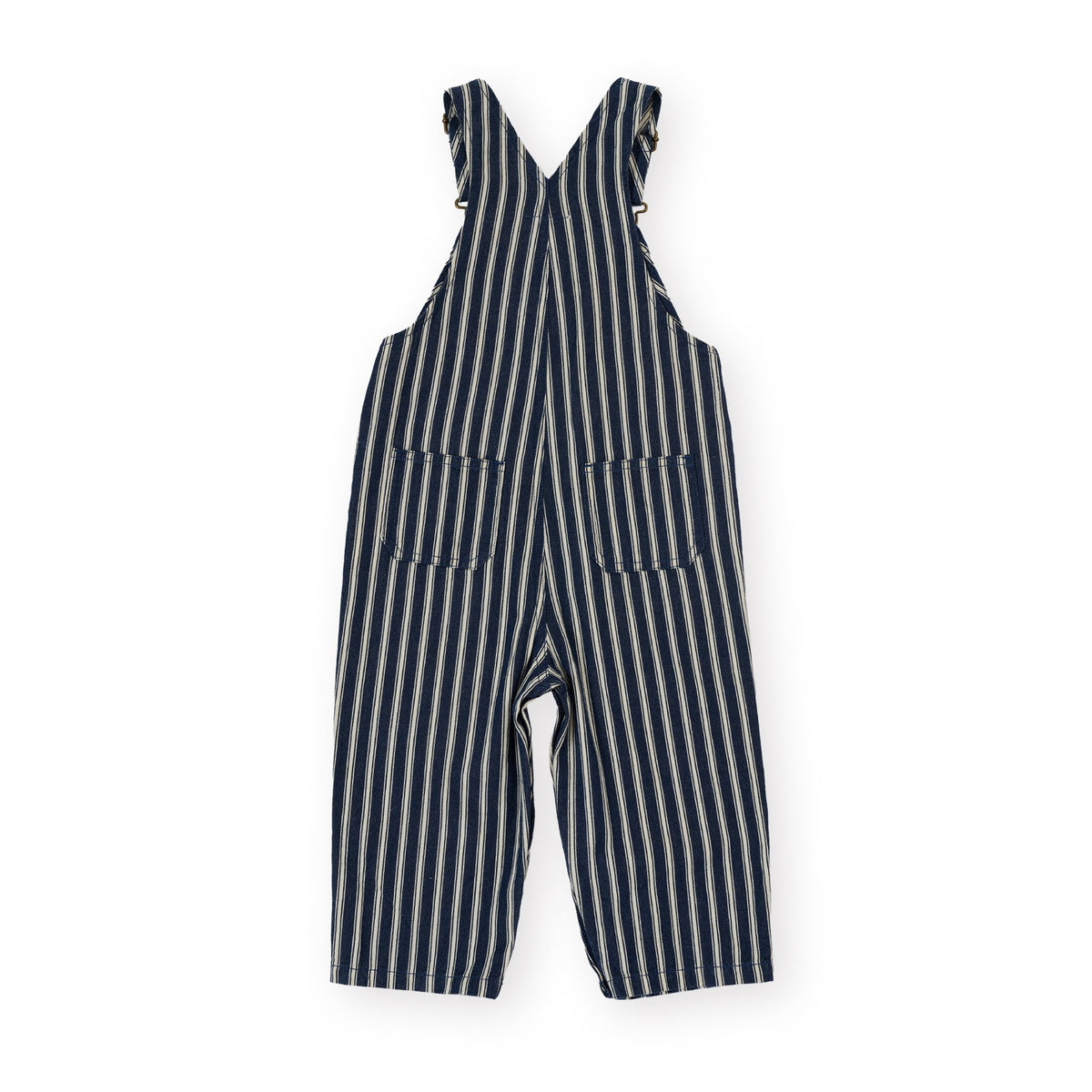 Goldie & Ace Railroad Stripe Austin Overalls, product flat lay 2