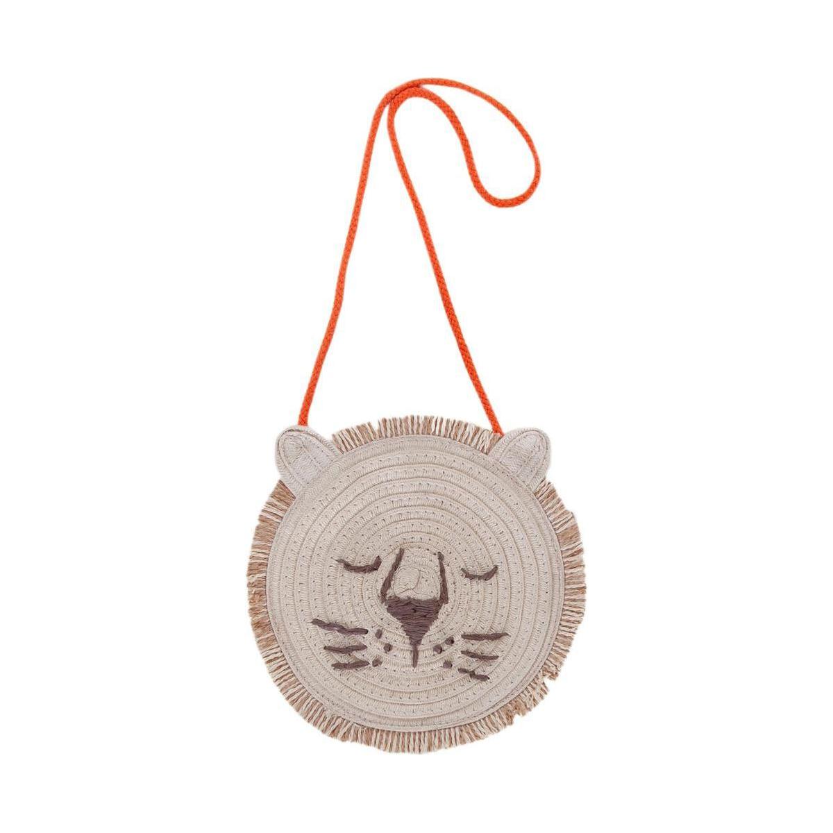 Lion Straw Bag