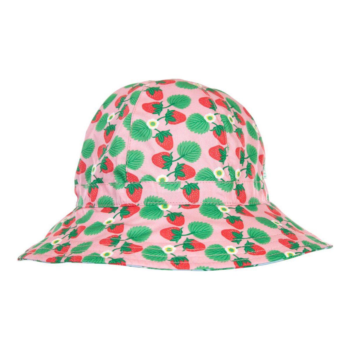 Strawberry Wide Brim Reversible Sunhat