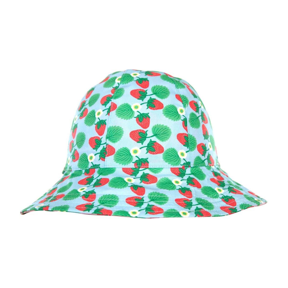 Strawberry Wide Brim Reversible Sunhat