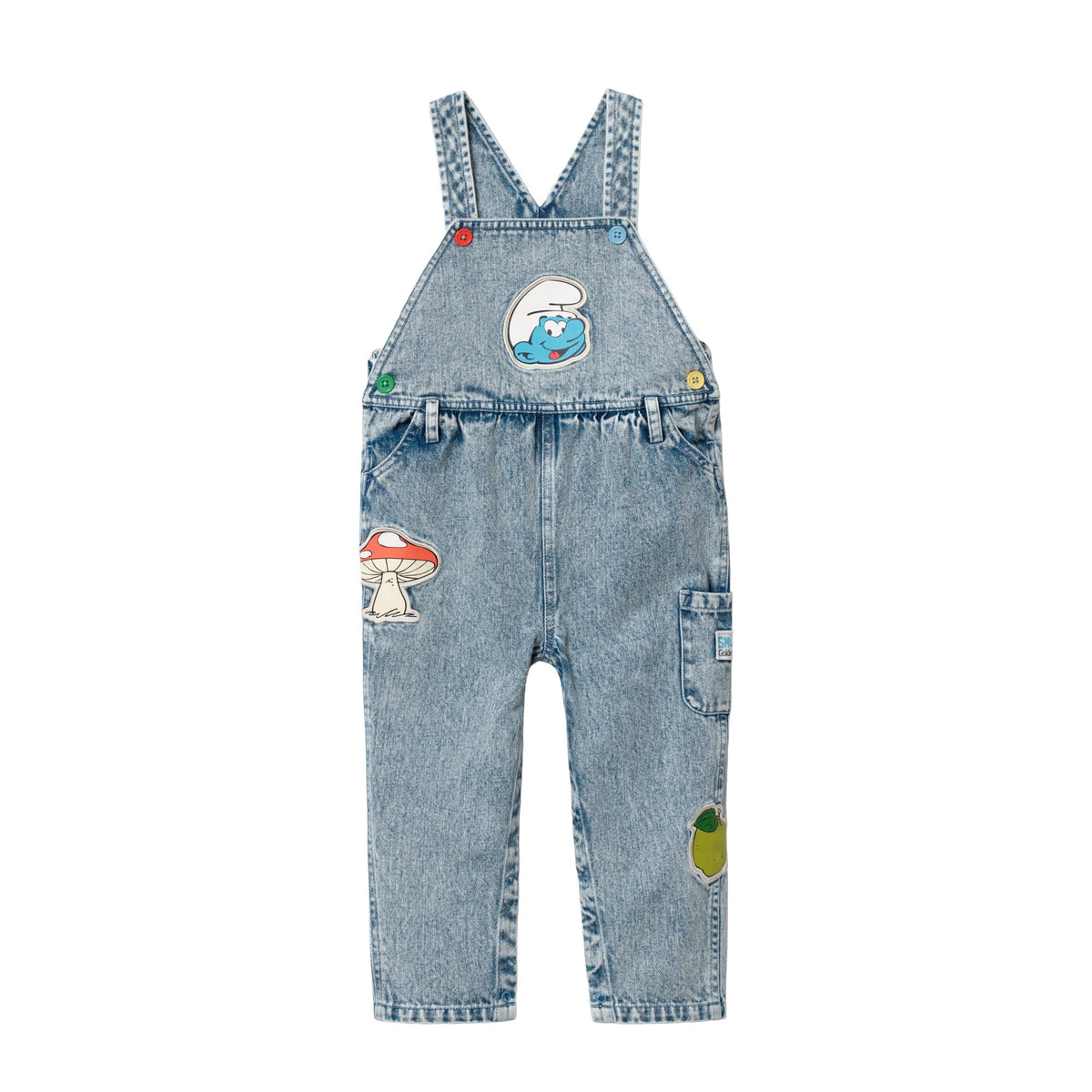 Goldie &amp; Ace x The Smurfs Patch Austin Overalls, product shot