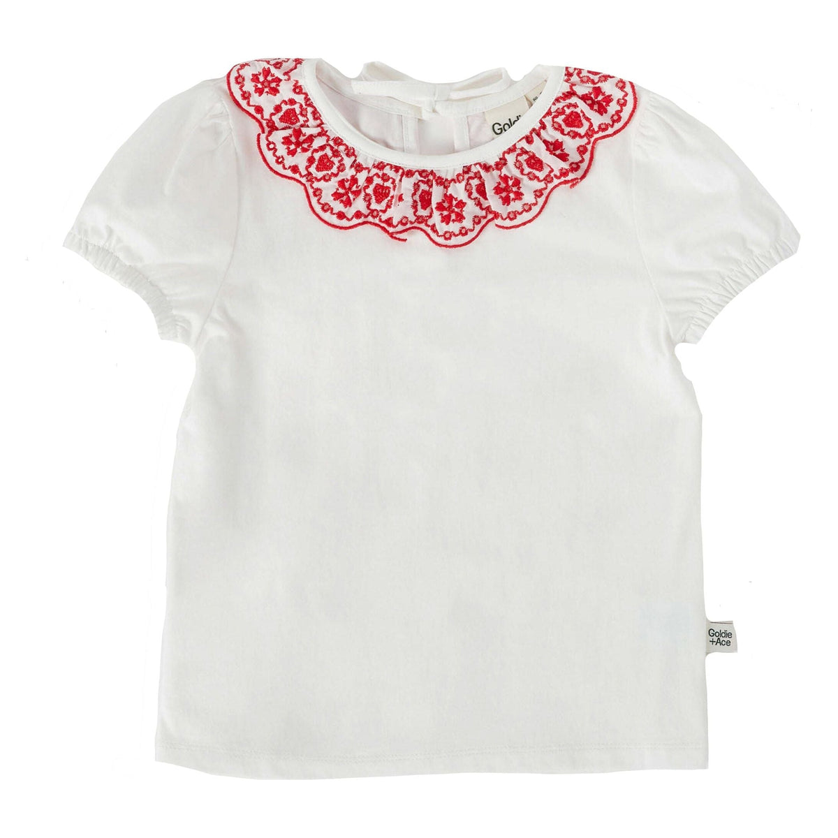 Greta Embroidered Collar Top