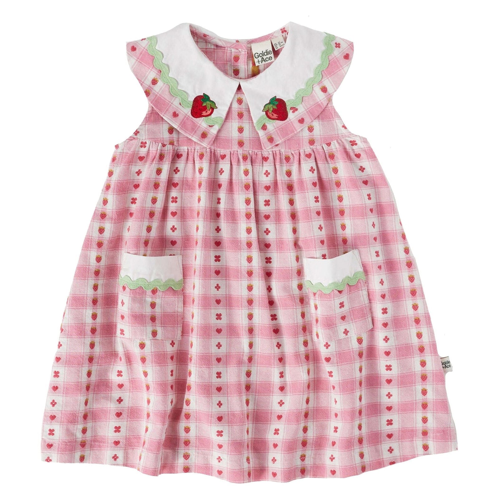 Lucy Collared Very Berry Gingham Dress