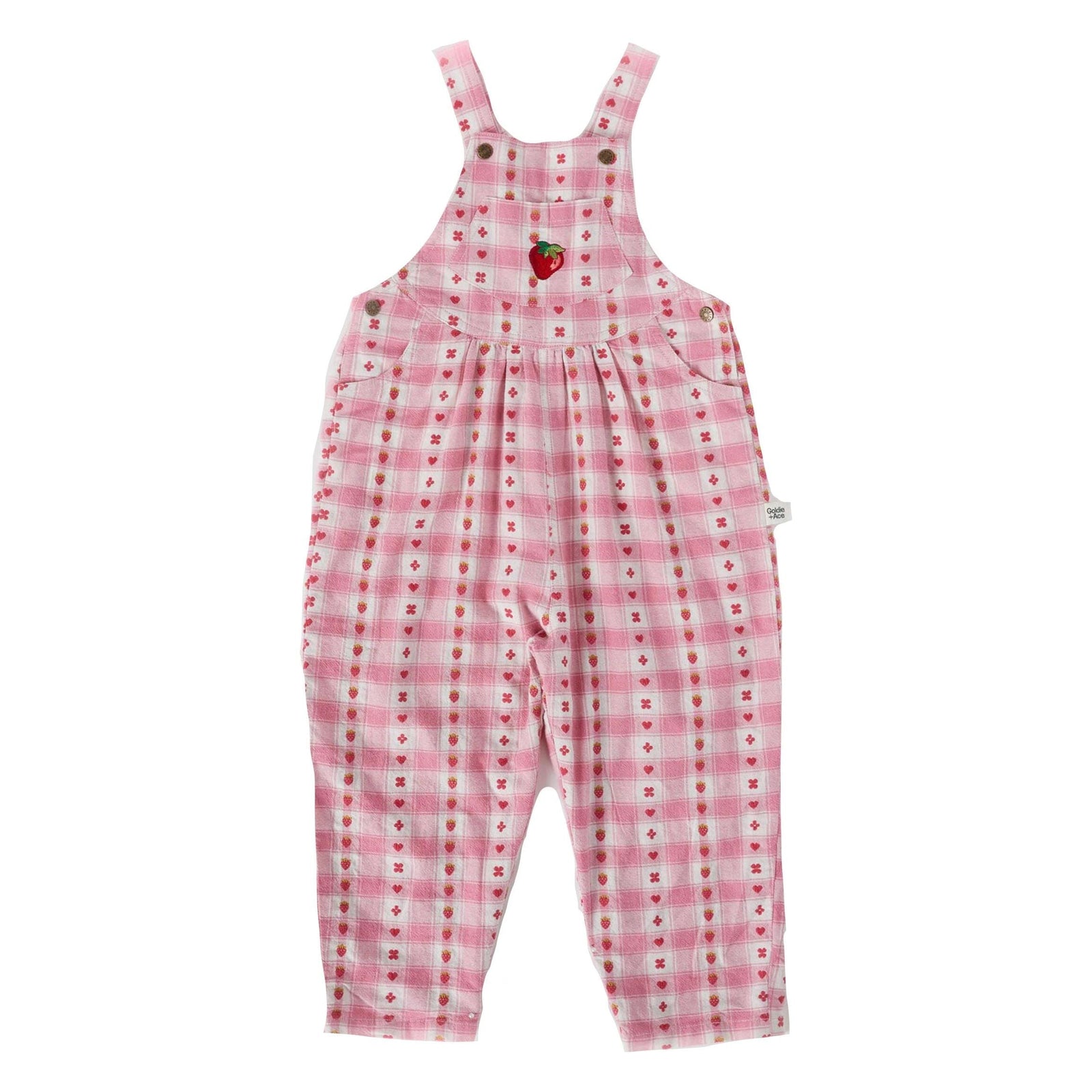 Goldie Vintage Overalls Very Berry Gingham