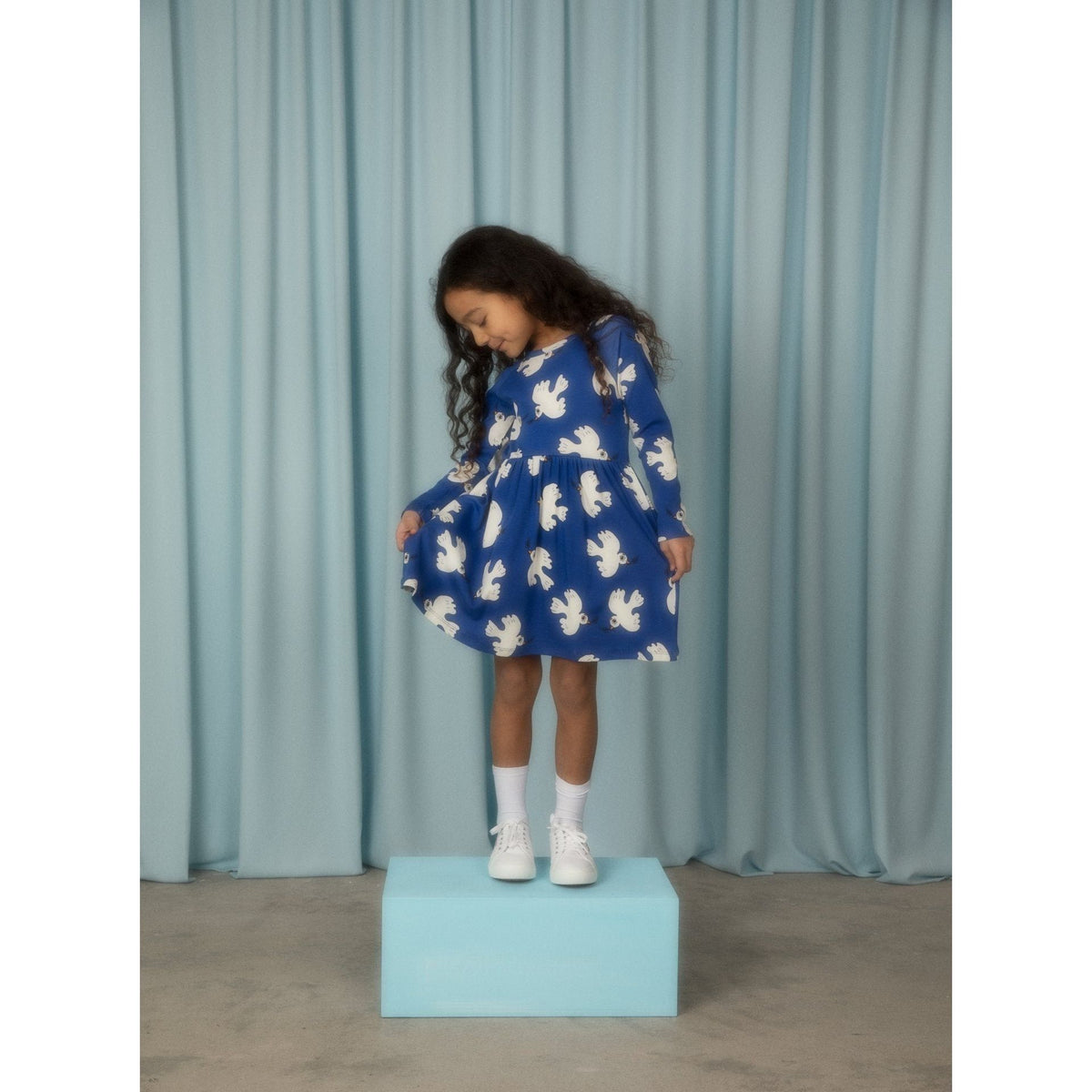 Peace Dove Aop Ls Dress
