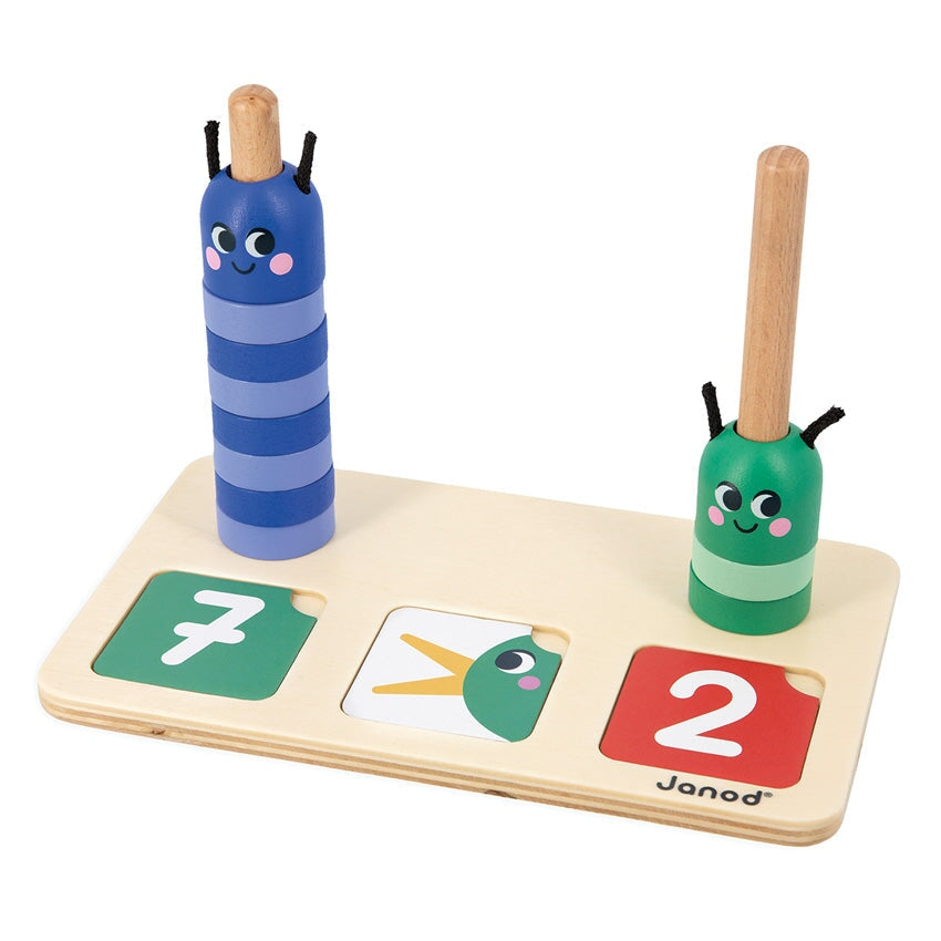Counting Caterpillars wooden educational game