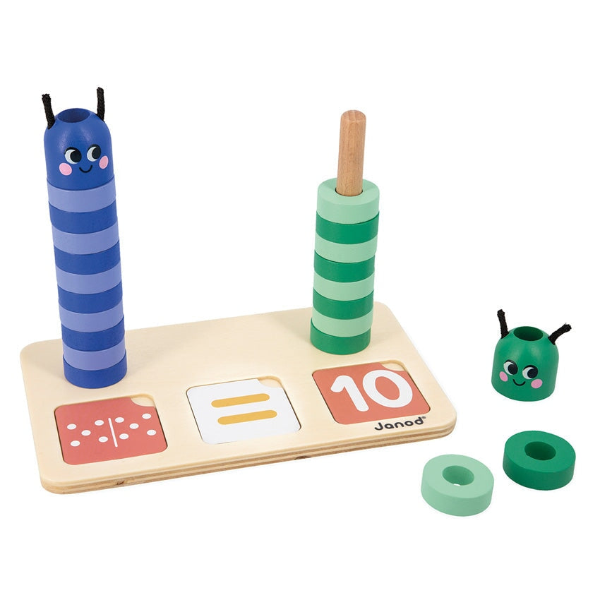 Counting Caterpillars wooden educational game