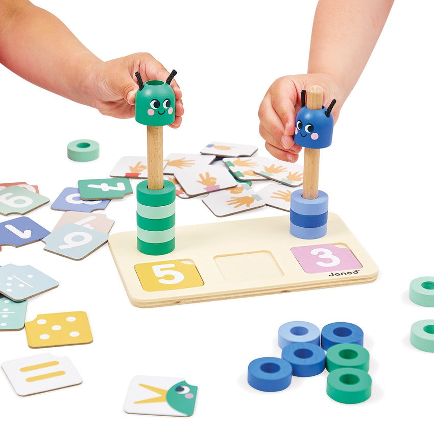 Counting Caterpillars wooden educational game