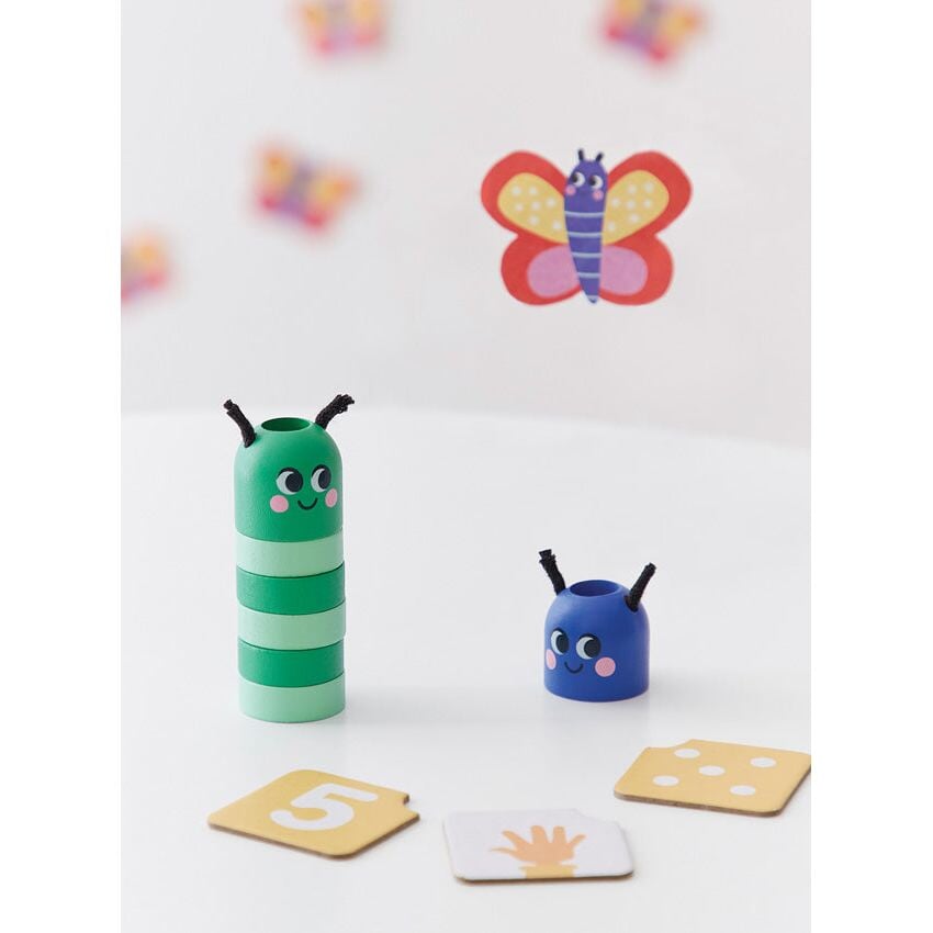 Counting Caterpillars wooden educational game