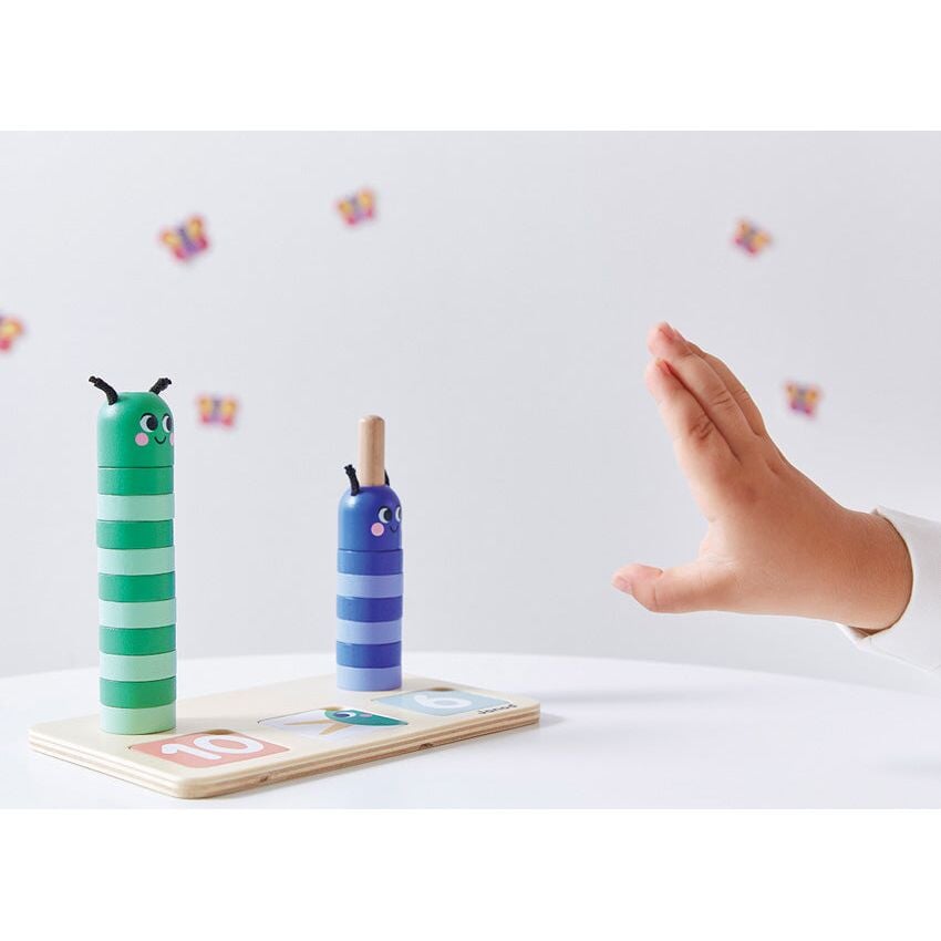 Counting Caterpillars wooden educational game