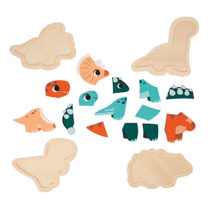Dino Progressive Wood Puzzle