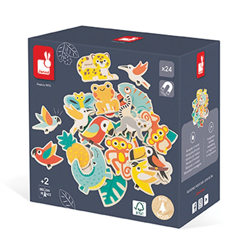 Janod - 24 Piece Magnet Set Tropical