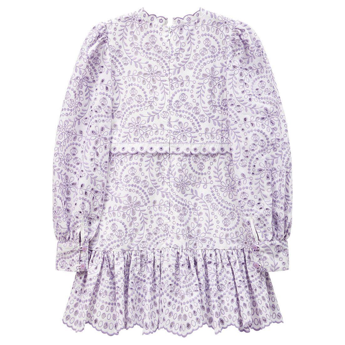 Zoe Embroidered Dress - Lavendar