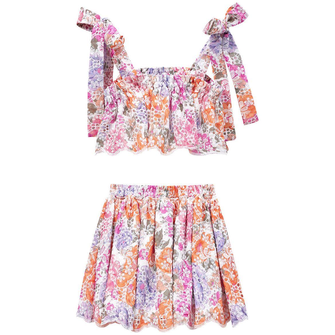 Alegra Embroidered Skirt + Top