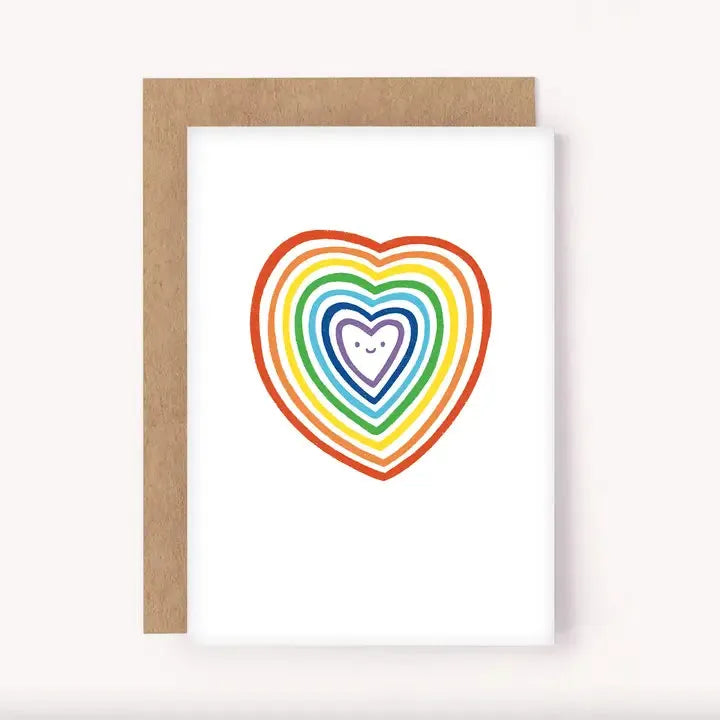 Rainbow Heart Greeting Card