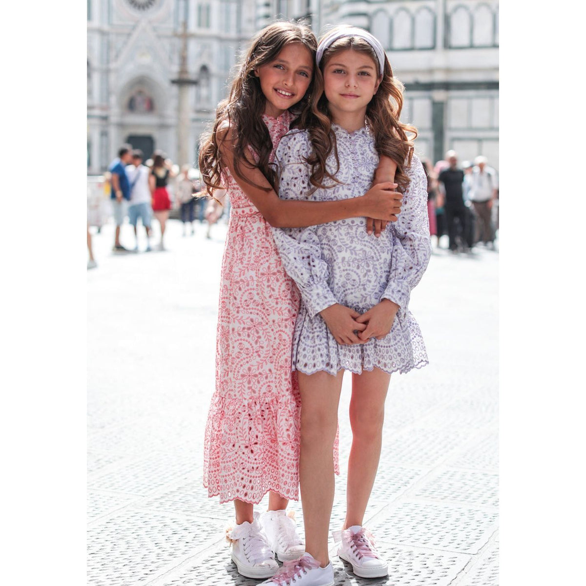 Zoe Embroidered Dress - Lavendar