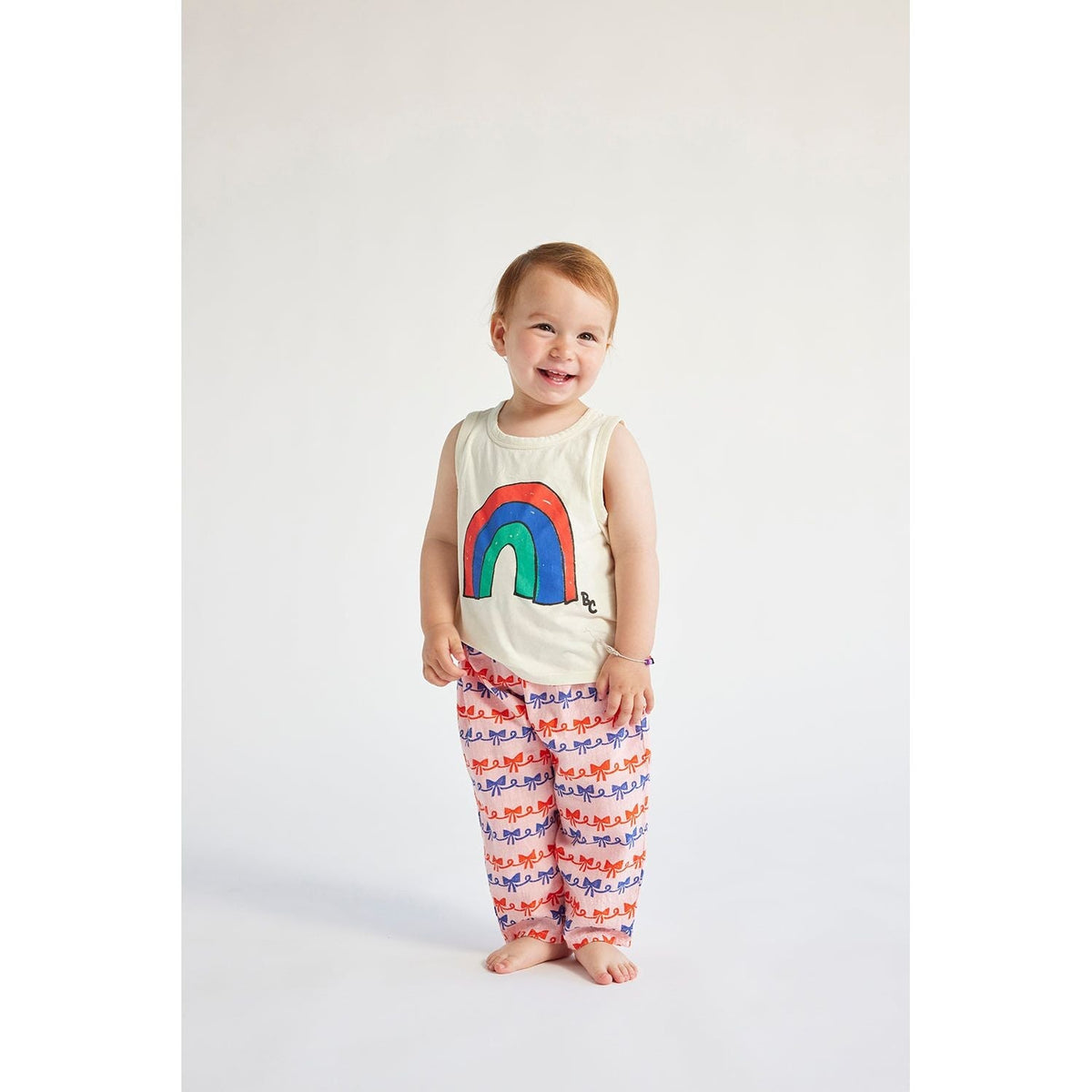 Baby Ribbon Bow All Over Woven Pants
