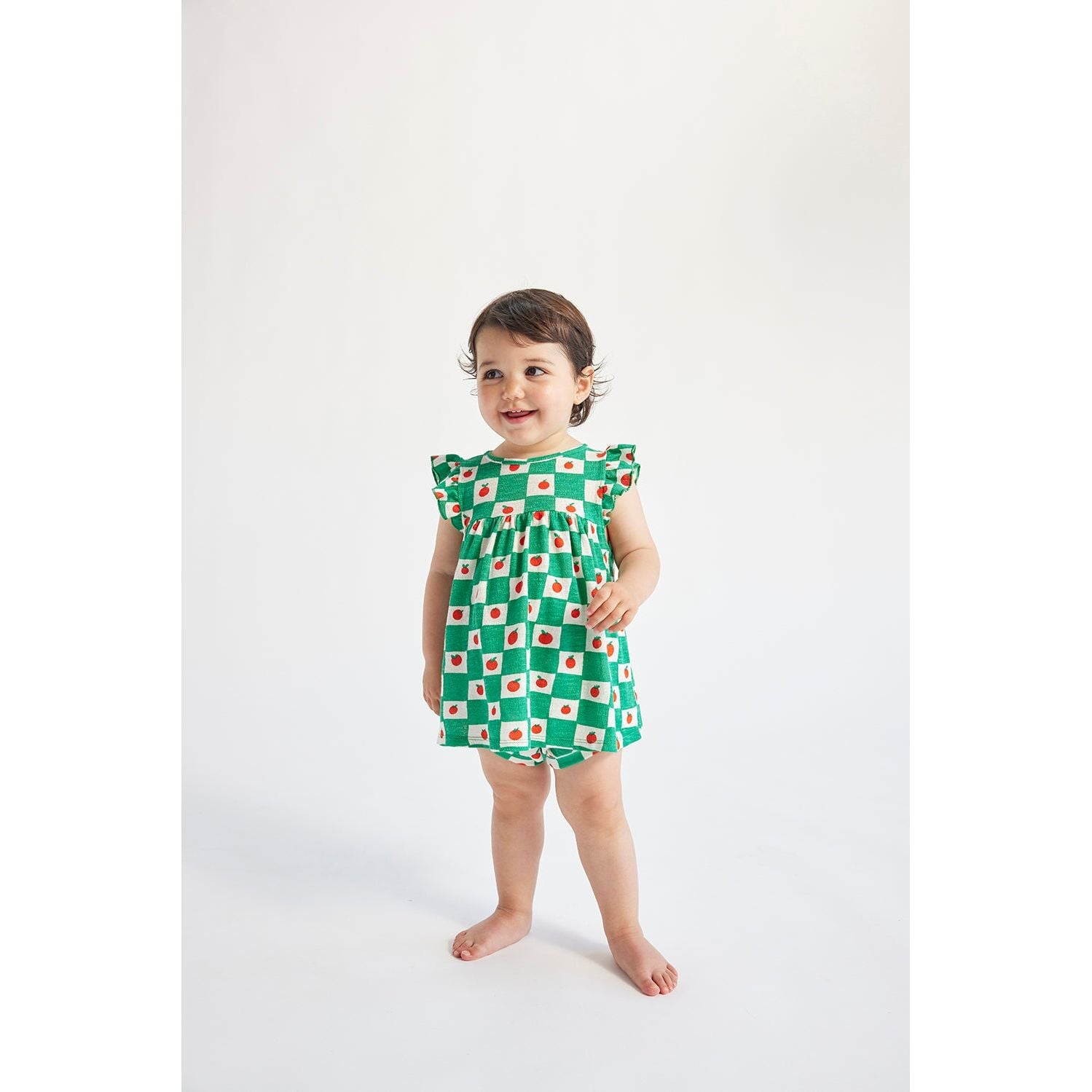 Baby Tomato All Over Ruffle Dress