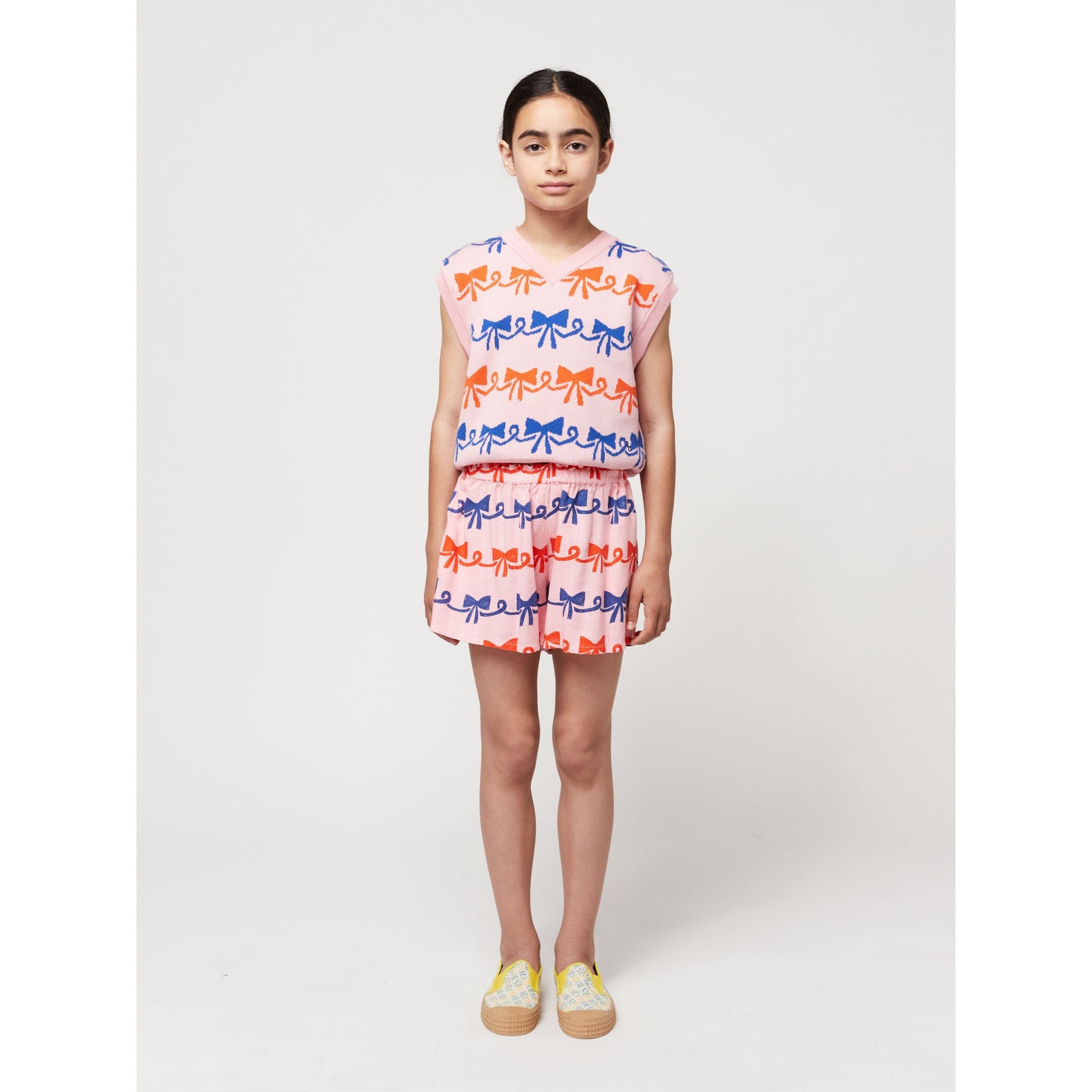 Ribbon Bow All Over Woven Shorts