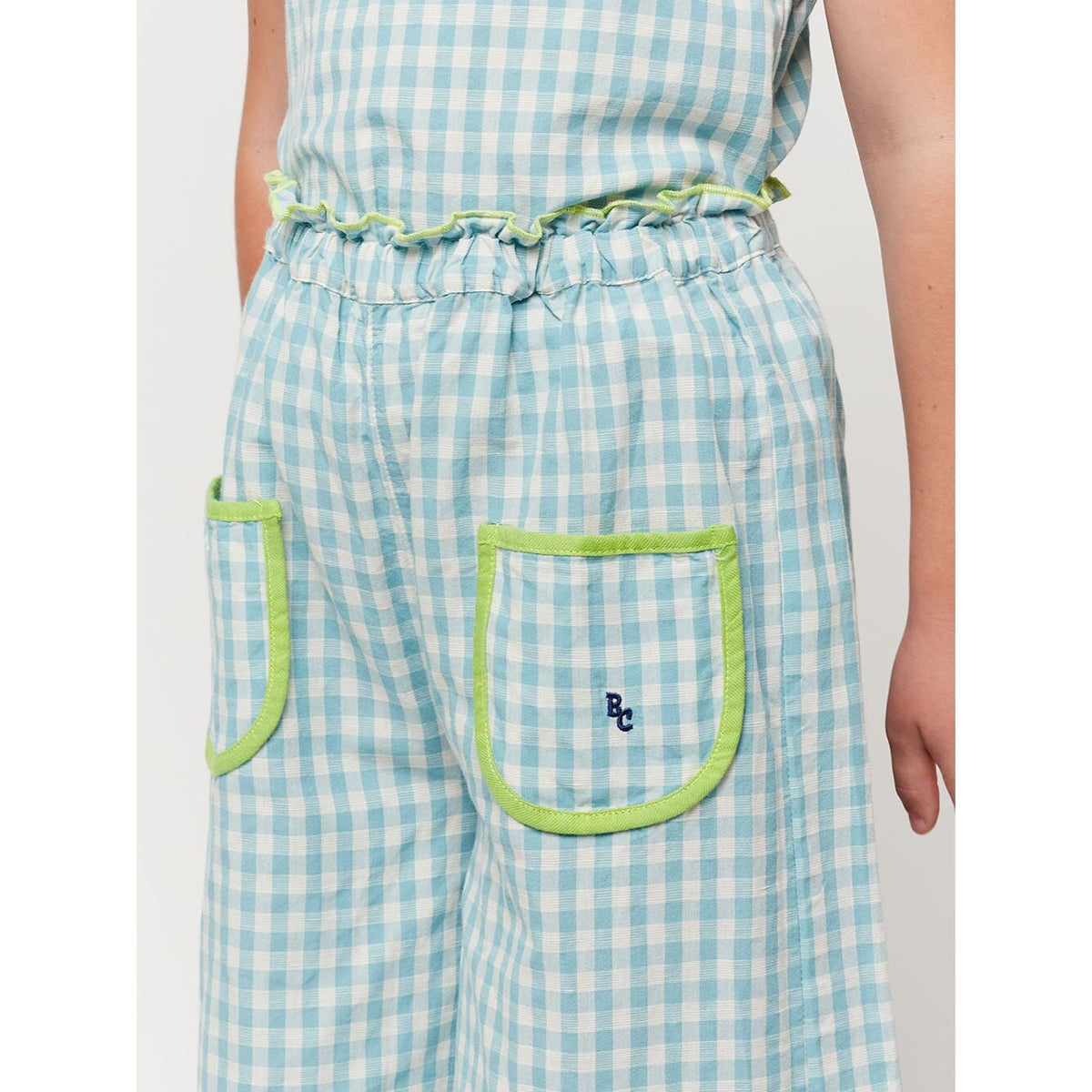 Vichy Woven Culotte Pants