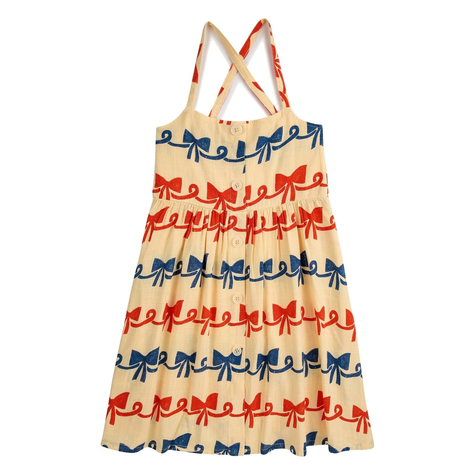 Ribbon Bow All Over Woven Dress