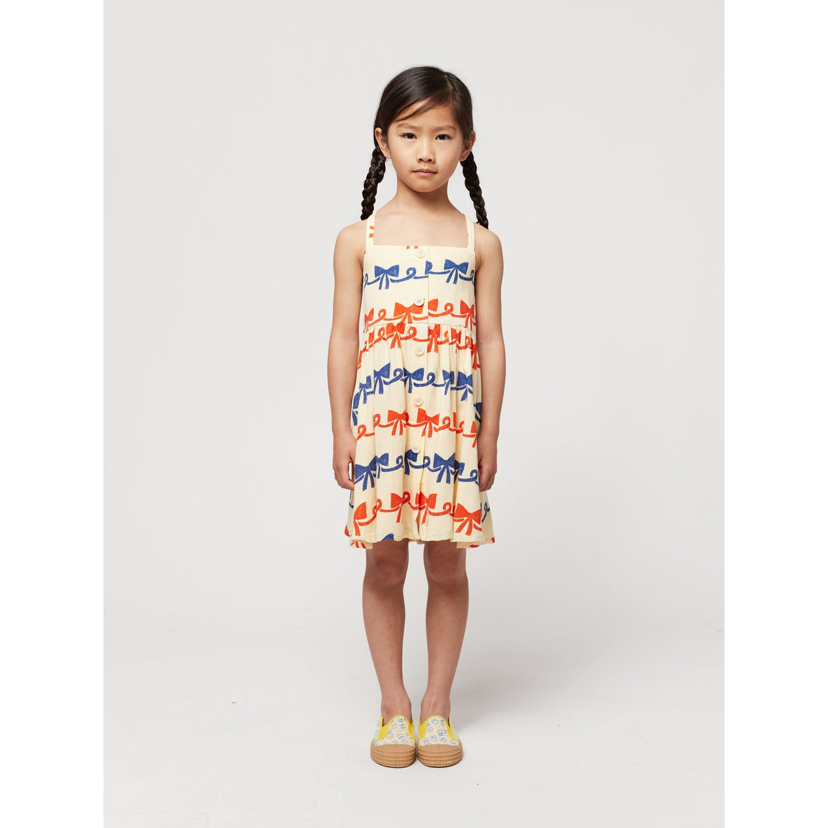 Ribbon Bow All Over Woven Dress