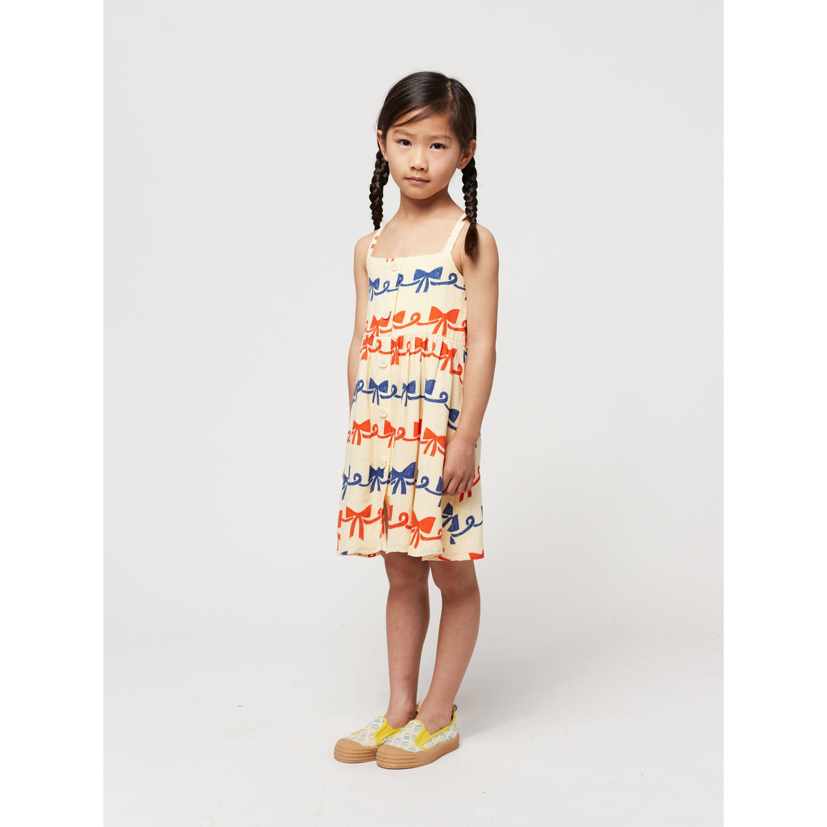 Ribbon Bow All Over Woven Dress