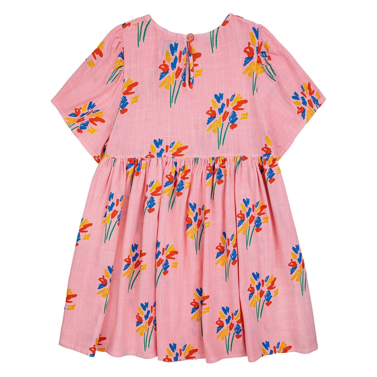 Fireworks All Over Flounce Sleeves Woven Dress