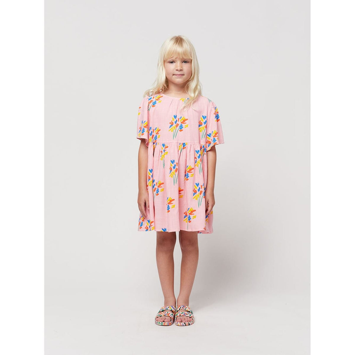 Fireworks All Over Flounce Sleeves Woven Dress