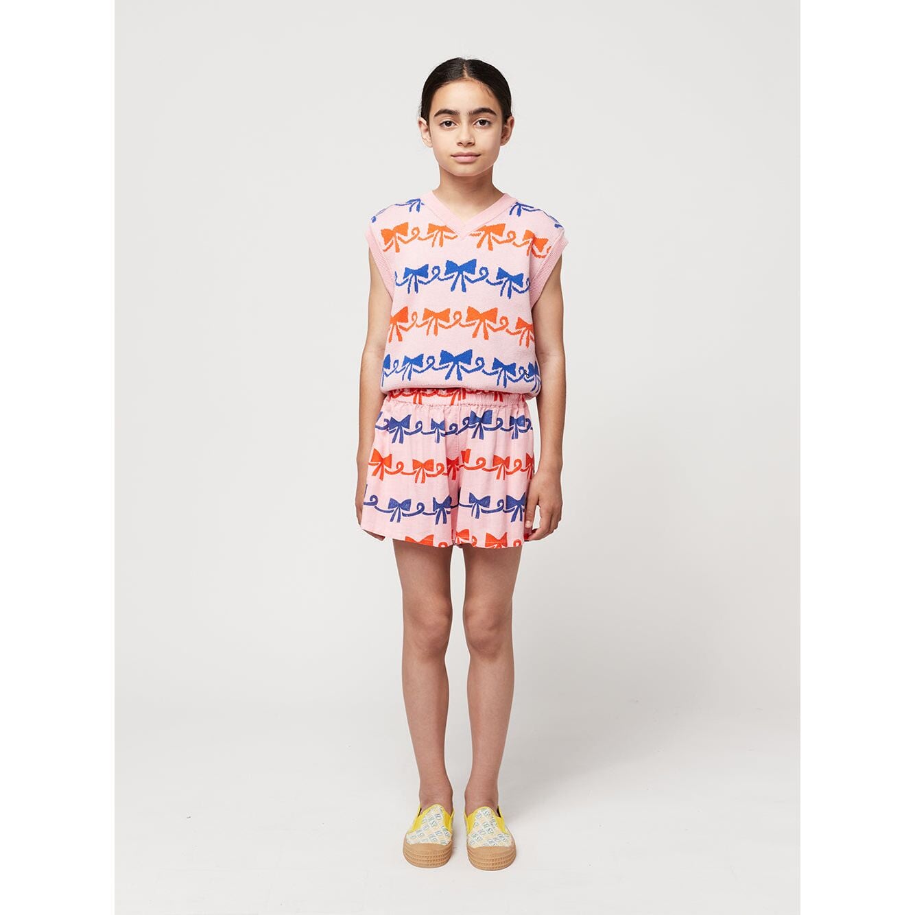 Ribbon Bow All Over Jacquard Vest