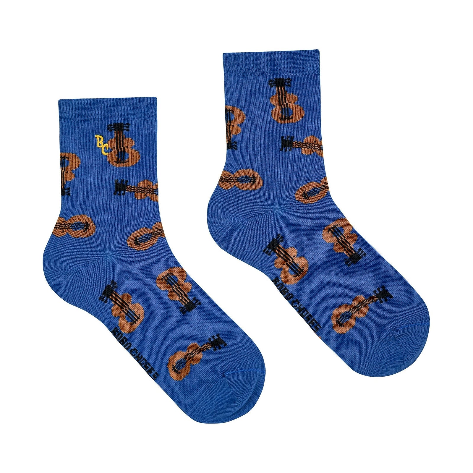 Acoustic Guitar All Over Short Socks