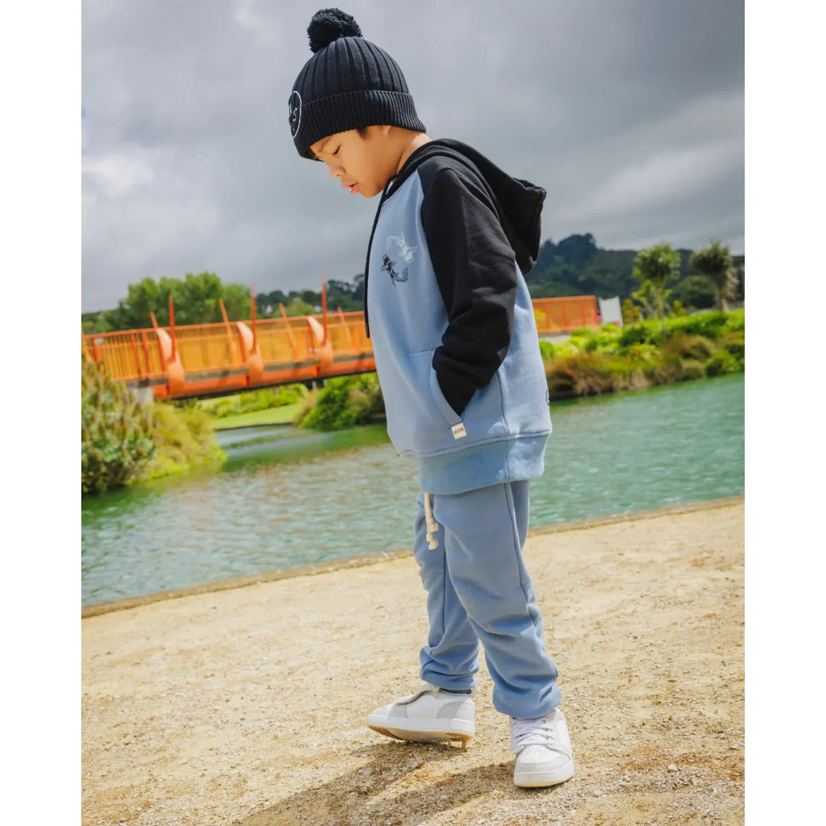 Mid Blue Track Pants