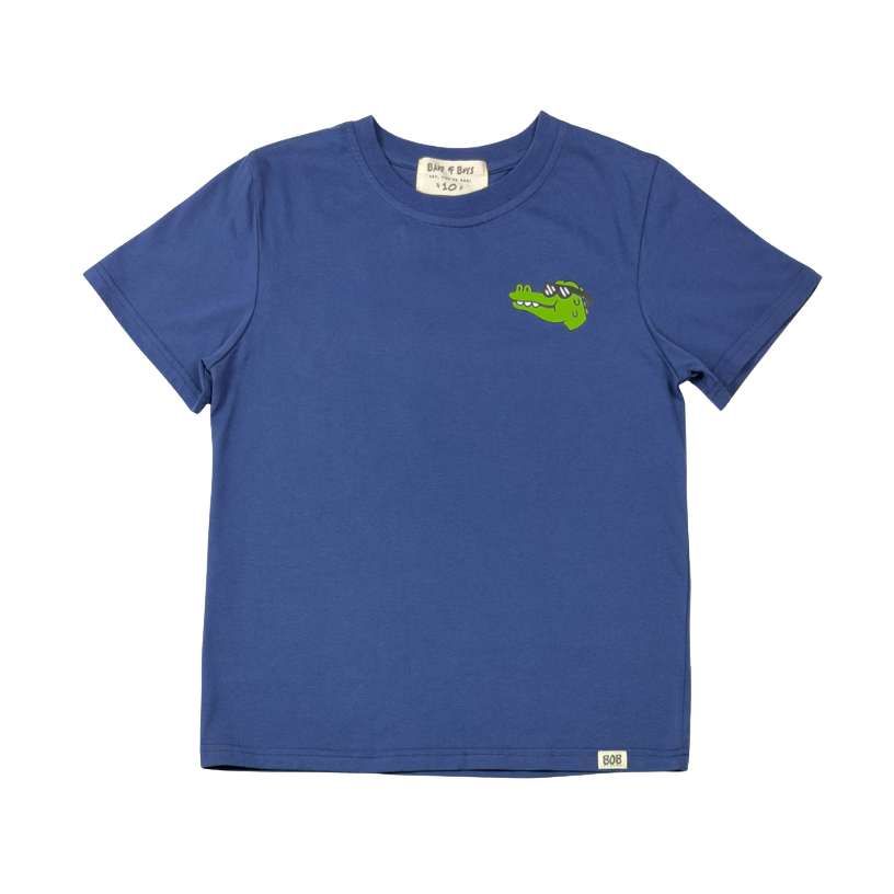 Blue Wash Croc Skater Tee
