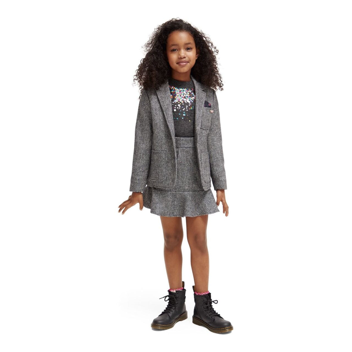 Wool-Blend Herringbone Blazer