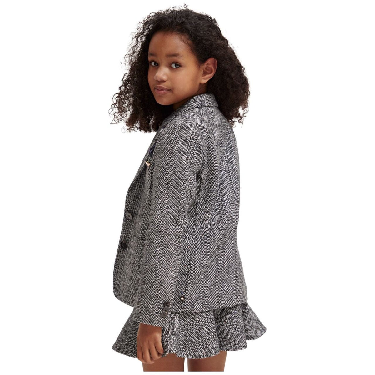 Herringbone Mini Skirt